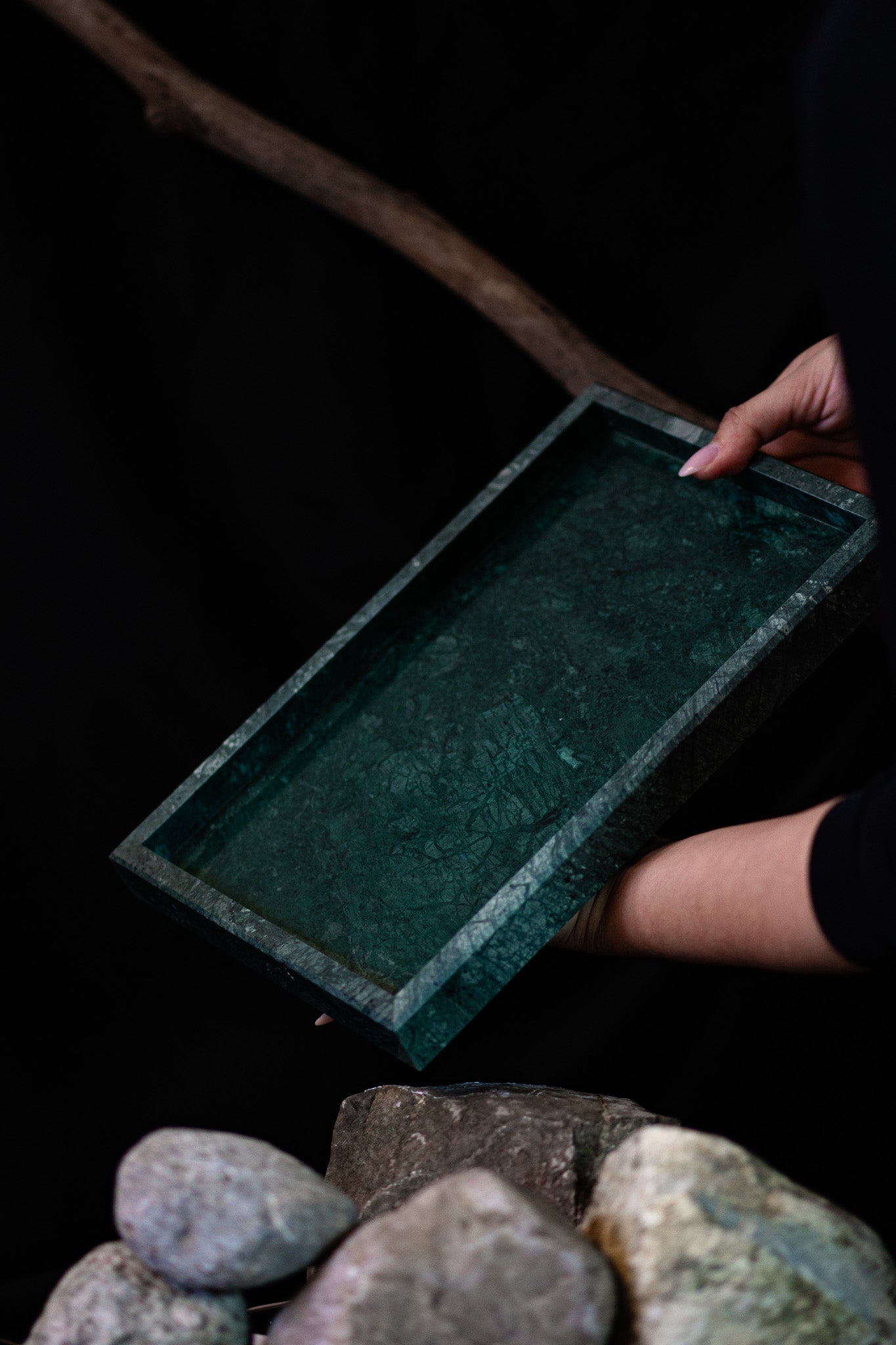 The Marble Tray - Forest Green